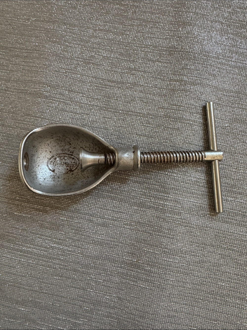 Androck Products Vintage Mid-Century Cast Aluminum screw-style nutcracker